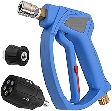 (Newly Upgraded Labor Saving Short Gun) Brass Karcher Short Gun, High Pressure Washing Short Gun, Karcher Nozzle, Compatible with Car Wash, High Pressure 4080 PSI Karcher K Series, K2, K3, K4, K5, K6,