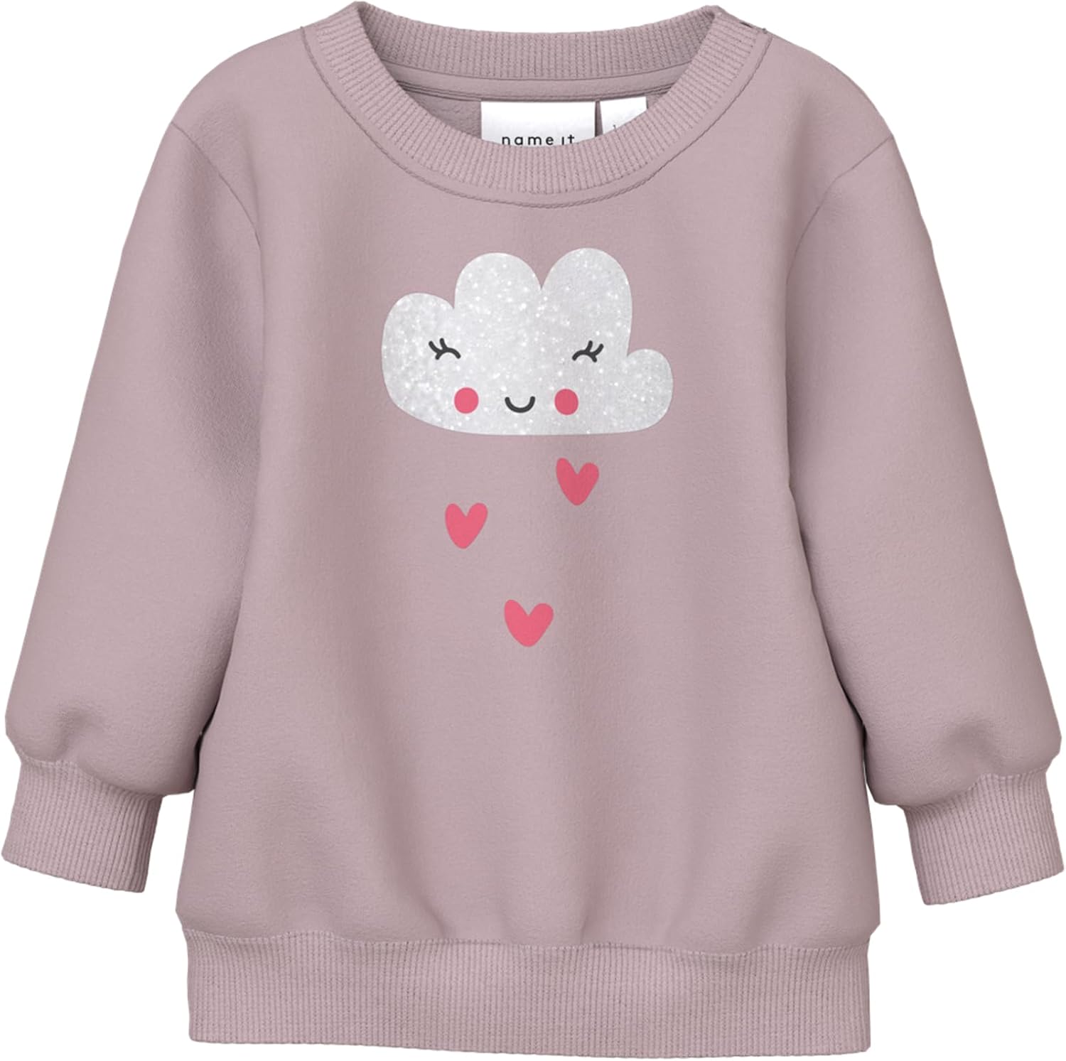 NAME IT NKFVILOUI LS RLX Sweat Bru, Maglia di Tuta Bambina, Dark Sapphire/Print:Austin