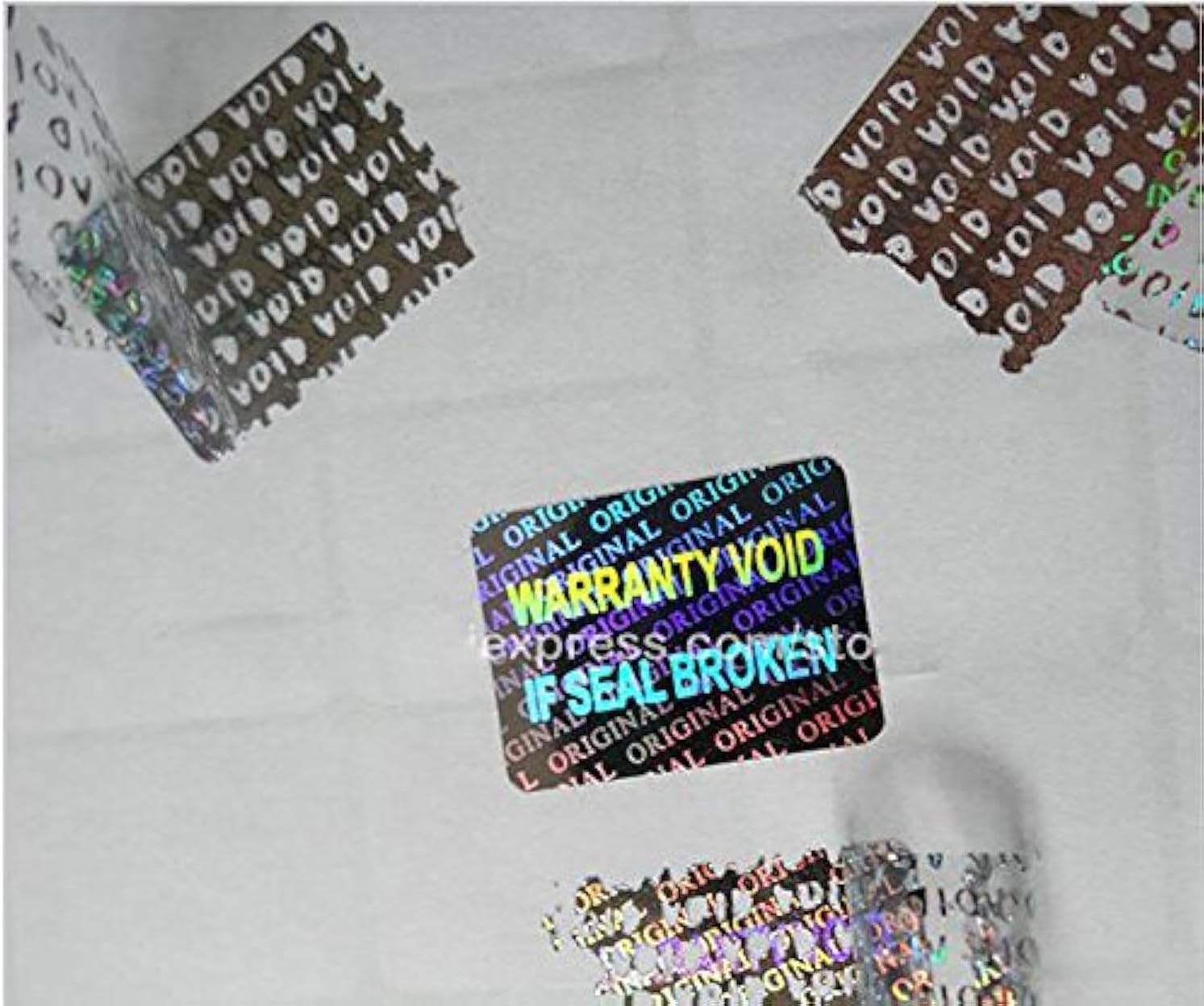 Laser Hologram Tamper Proof Security Warranty Void Sticker Label Seal 15 * 20mm,Silver, Leave"Void"if Removed 500pcs