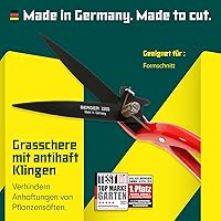 Vista 2 de BERGER Cizalla de hierba 2200 con cuchillas autoafilables Esquileo de hierba de mano hecho del metal cromado