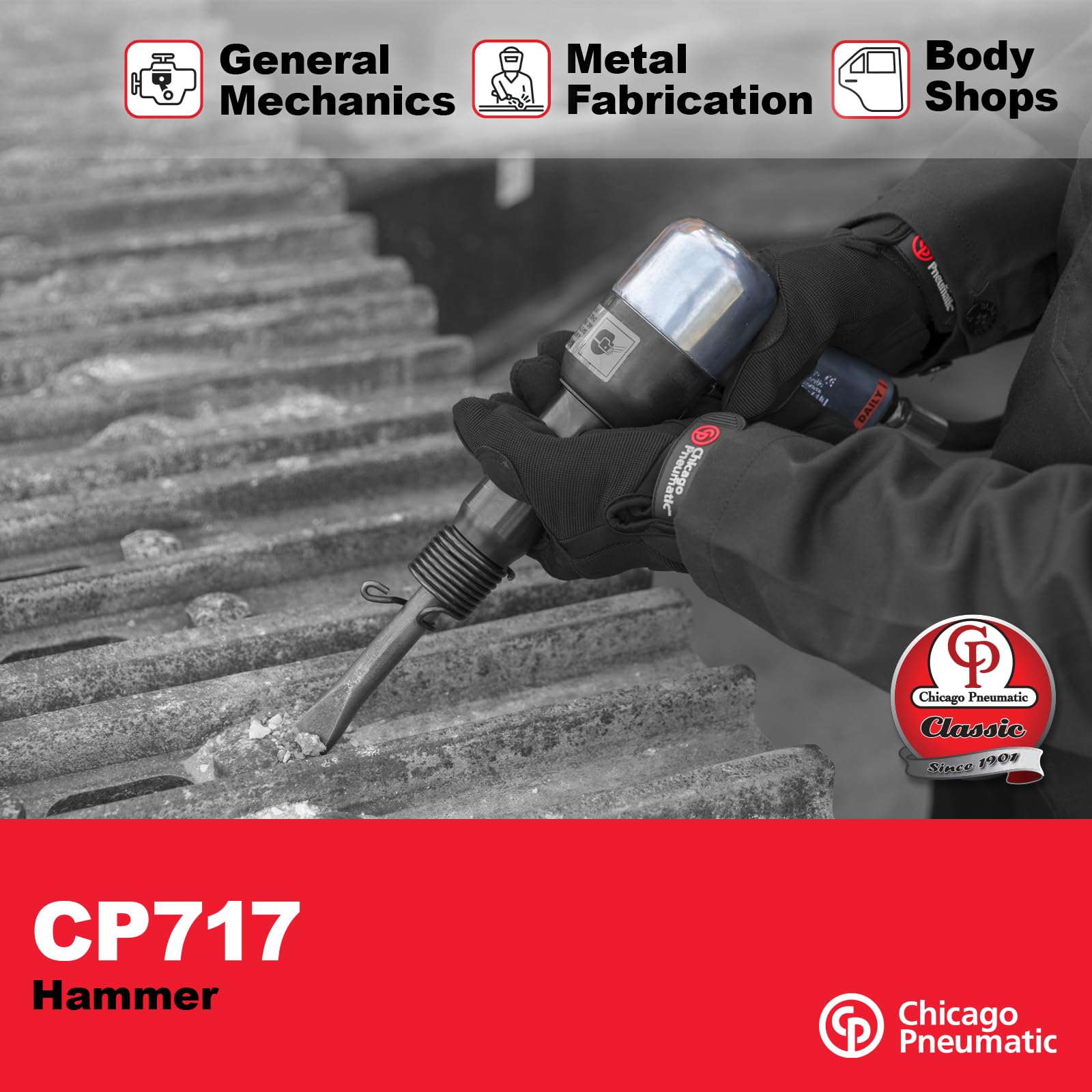 Chicago Pneumatic CP717 Air Hammer - Powerful & Durable -4