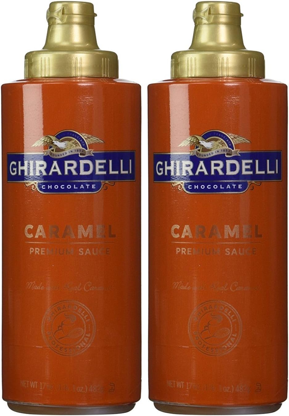 Ghirardelli Caramel Flavored Sauce 17 Oz. Squeeze Bottle (Pack Of 2