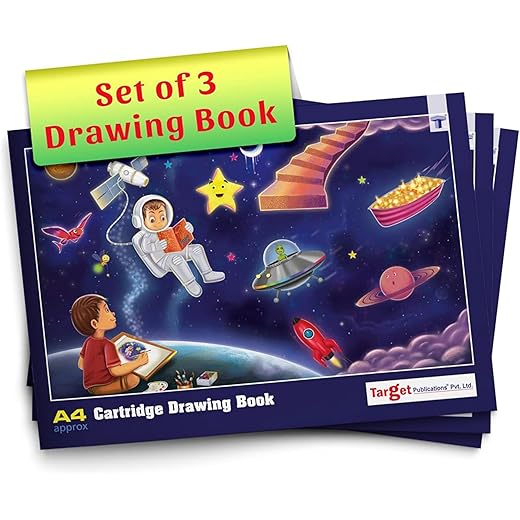 A4 Drawing Books - Soft Cover Pack of 3 21 cm