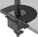 VIVO Black Steel Reinforcement Bracket Mount Plate for Thin, Glass, and Other Fragile Table Tops, Clamp Compatible with Most Monitor Stand C-Clamp Installations STAND-AC01R
