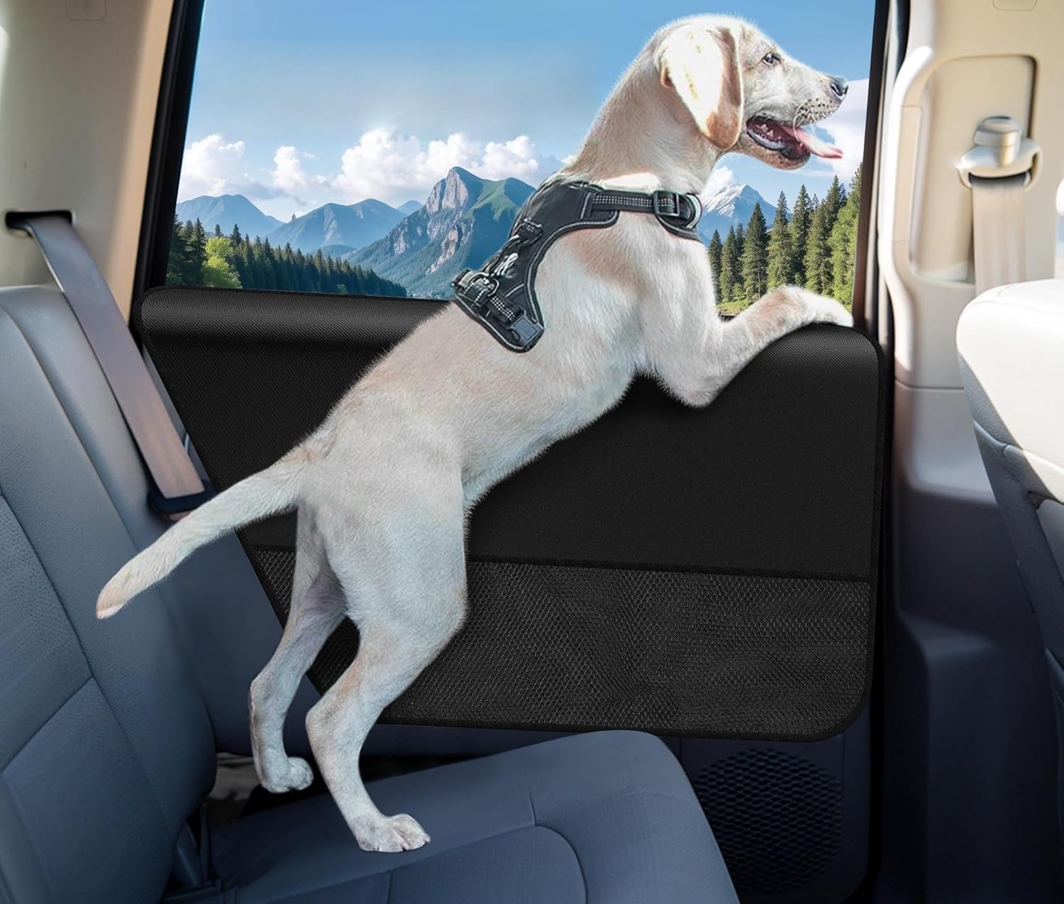 2 Pack Dog Car Door Protector, Waterproof Scratchproof Pet Car Door Covers, Durable Washable Vehicle Door Guard, Anti Scratch Dog Travel Accessories for Most Cars