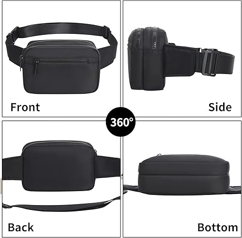 Miniatura 3 de Riñoneras para mujeres y hombres, riñonera de moda, bolsa cruzada con correa ajustable para correr, senderismo, viajes.