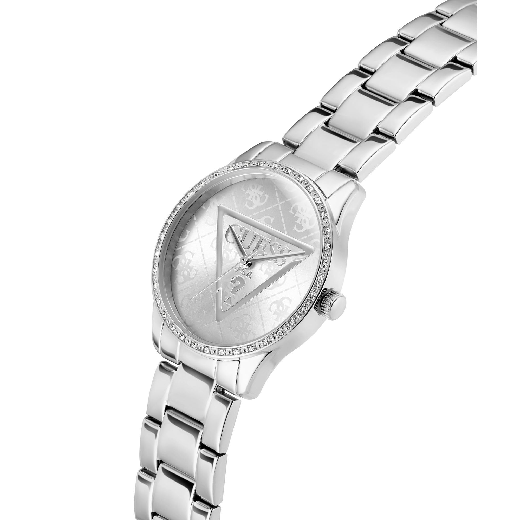 Guess Roxy GW0987L1 - Reloj de Pulsera para Mujer (Acero Inoxidable, 36 mm, 3 Bares), Color Plateado