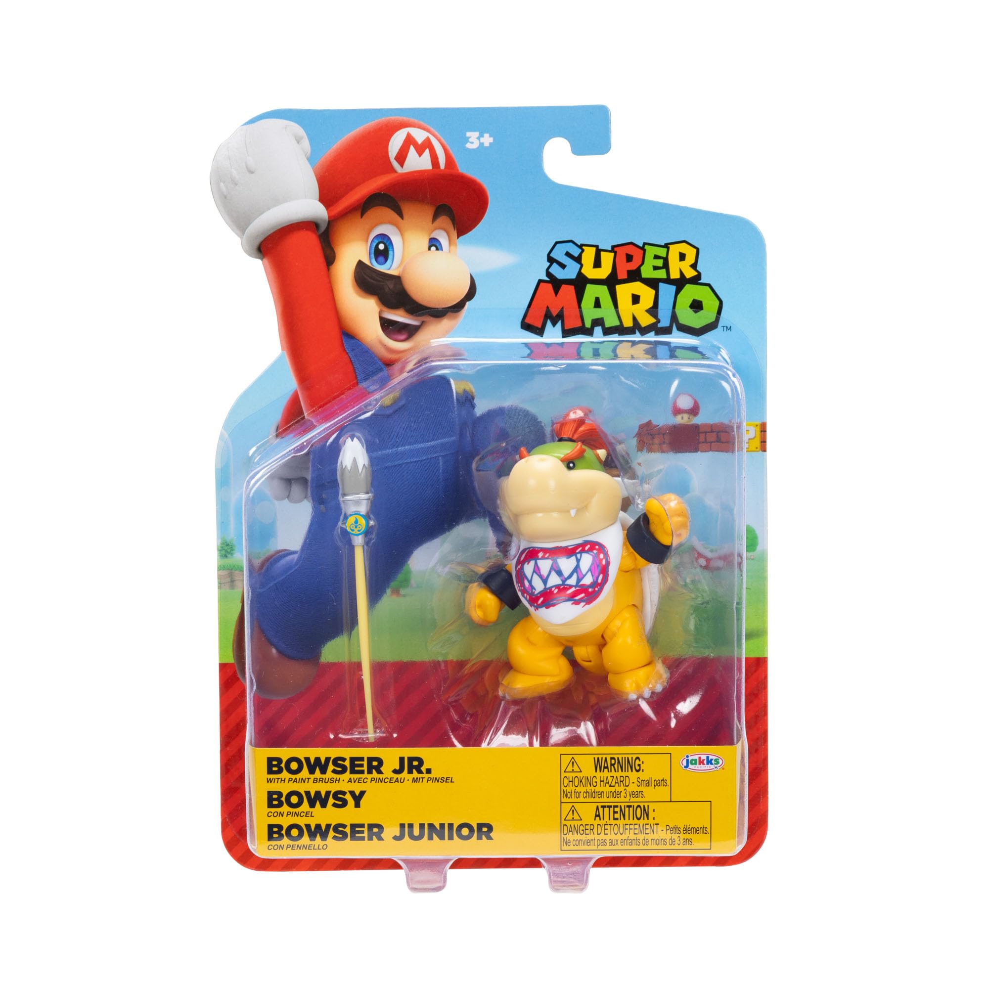 Super Mario Bowser Jr 4 Inch Action Figure with Paintbrush