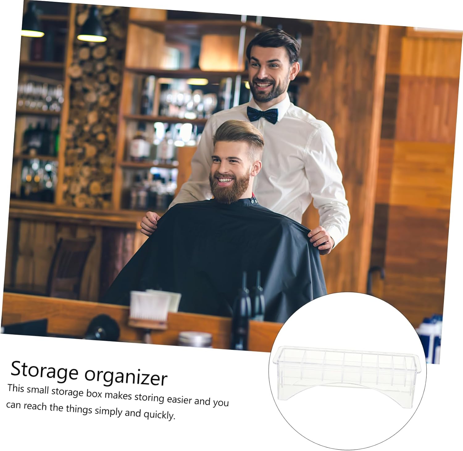 8pcs Limit Comb Storage Box for Hair Clippers Transparent Organizer Case Holds Limit Combs Fashion Storage for Barbers and Hairdressers