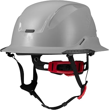 LIFT SAFETY Radix Full Brim with Twiceme | Non-Vented | Grey | Full brim non-vented hard hat w/ Twiceme digital ID, sealed shell, extended coverage, adjustable suspension, pro jobsite fit