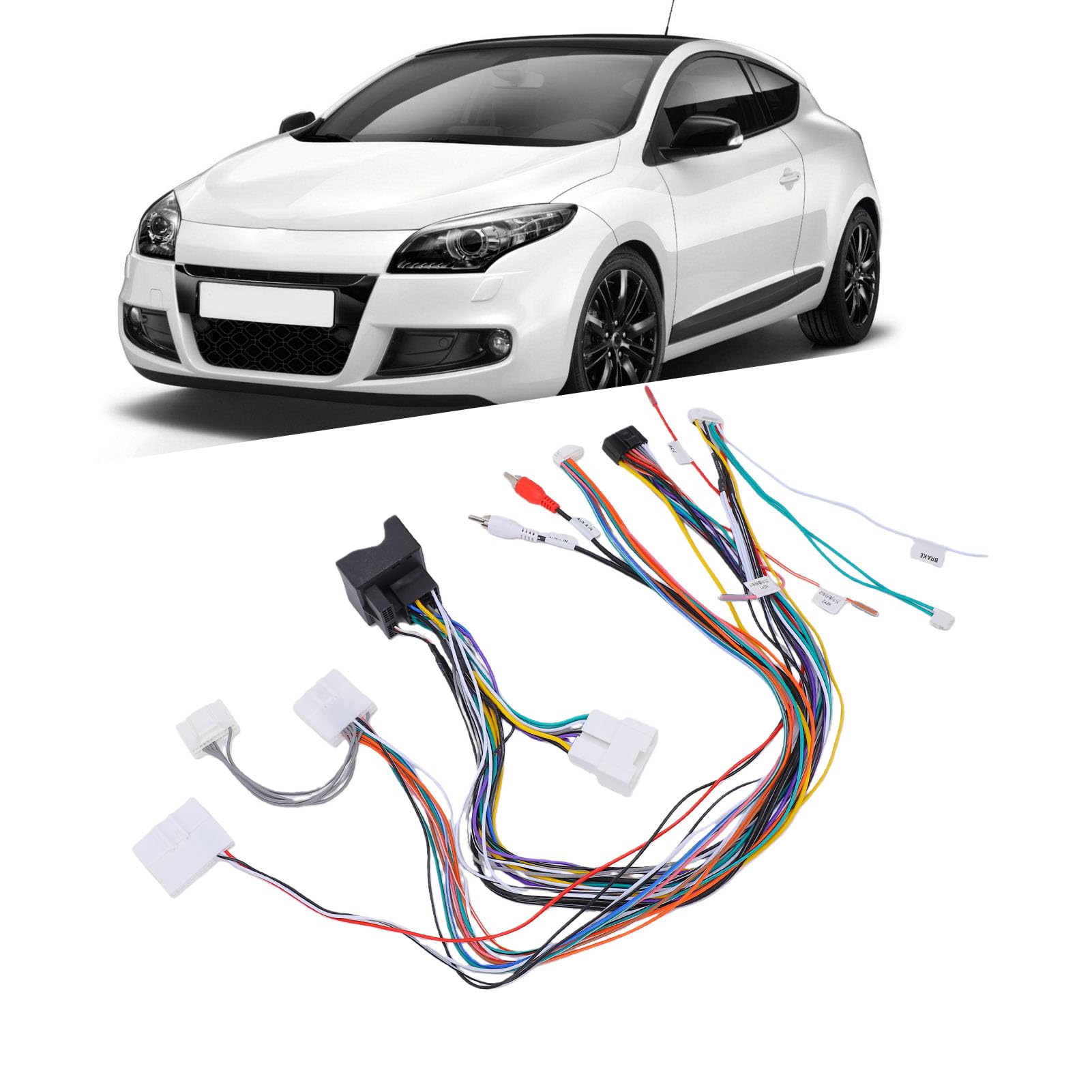 VBESTLIFE 16 Pines Arnés de Cableado de Radio de Coche con Caja Canbus