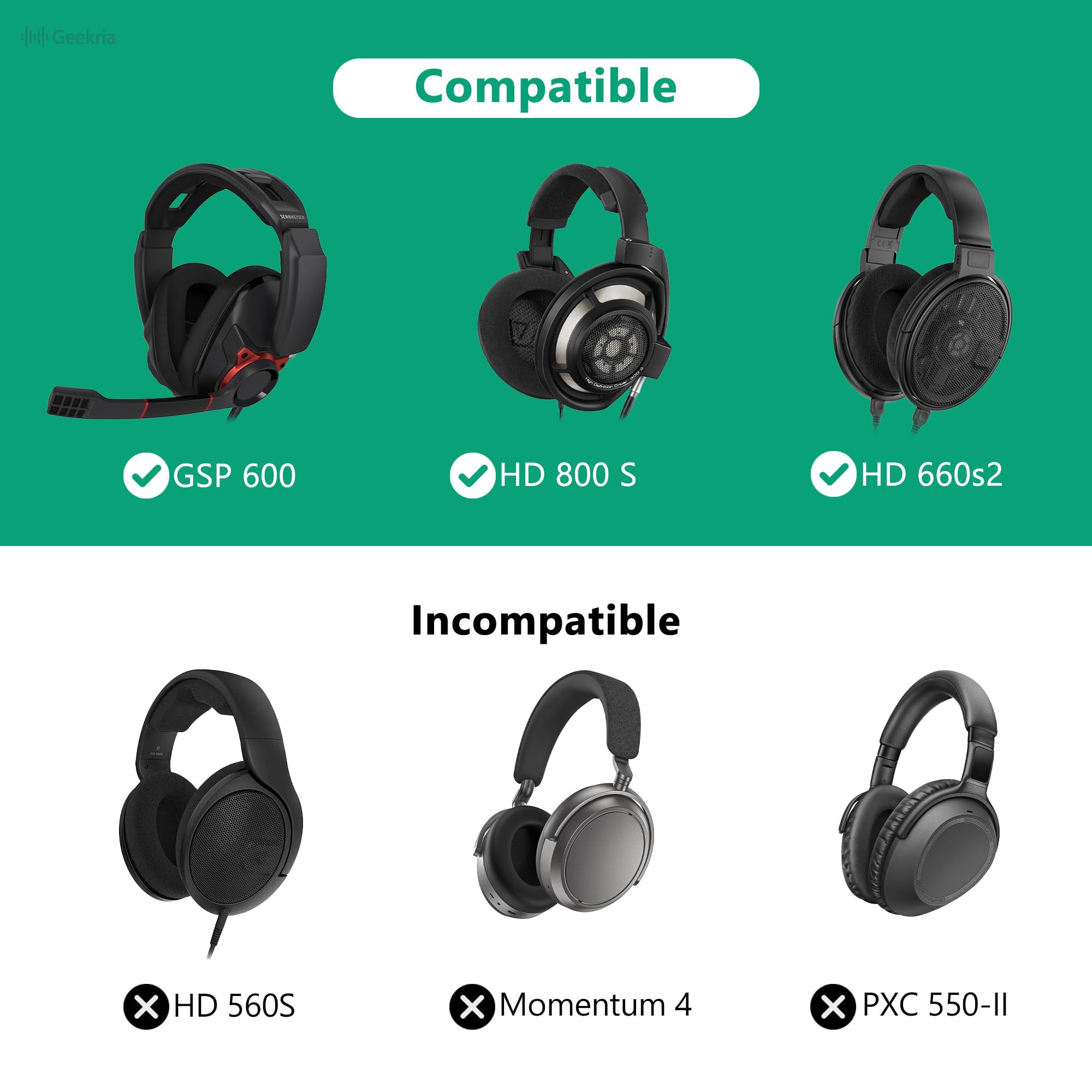 Étui pour Casque Geekria Shield Compatible avec Sennheiser GSP 600, HD 800 S, HD 660s2 – Valise de Voyage Rigide de Remplacement avec Rangement des câbles (Gris foncé)
