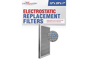 LifeSupplyUSA Aluminum HVAC Filter 20x20x1