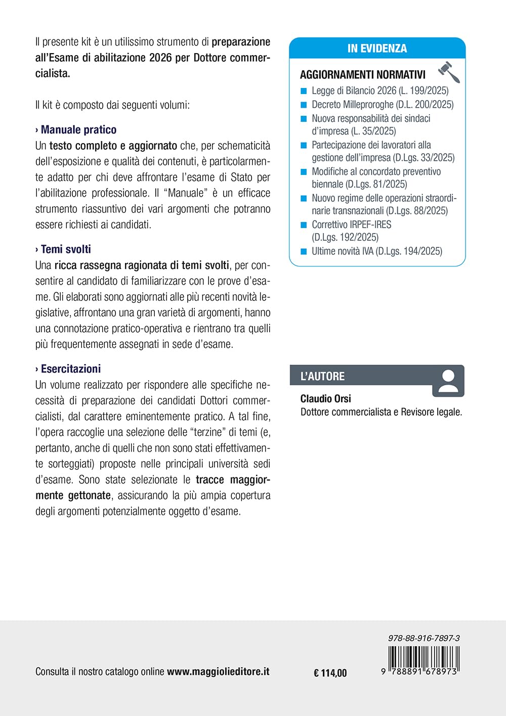 Dottore commercialista. Esame di Stato 2026. Kit completo