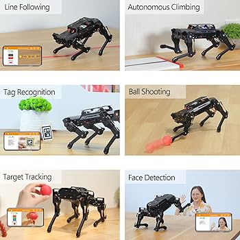 AIロボット犬 ラズベリーパイ Amazon | 金属四足ロボット犬 Puppypi バイオニック 4 脚 ROS