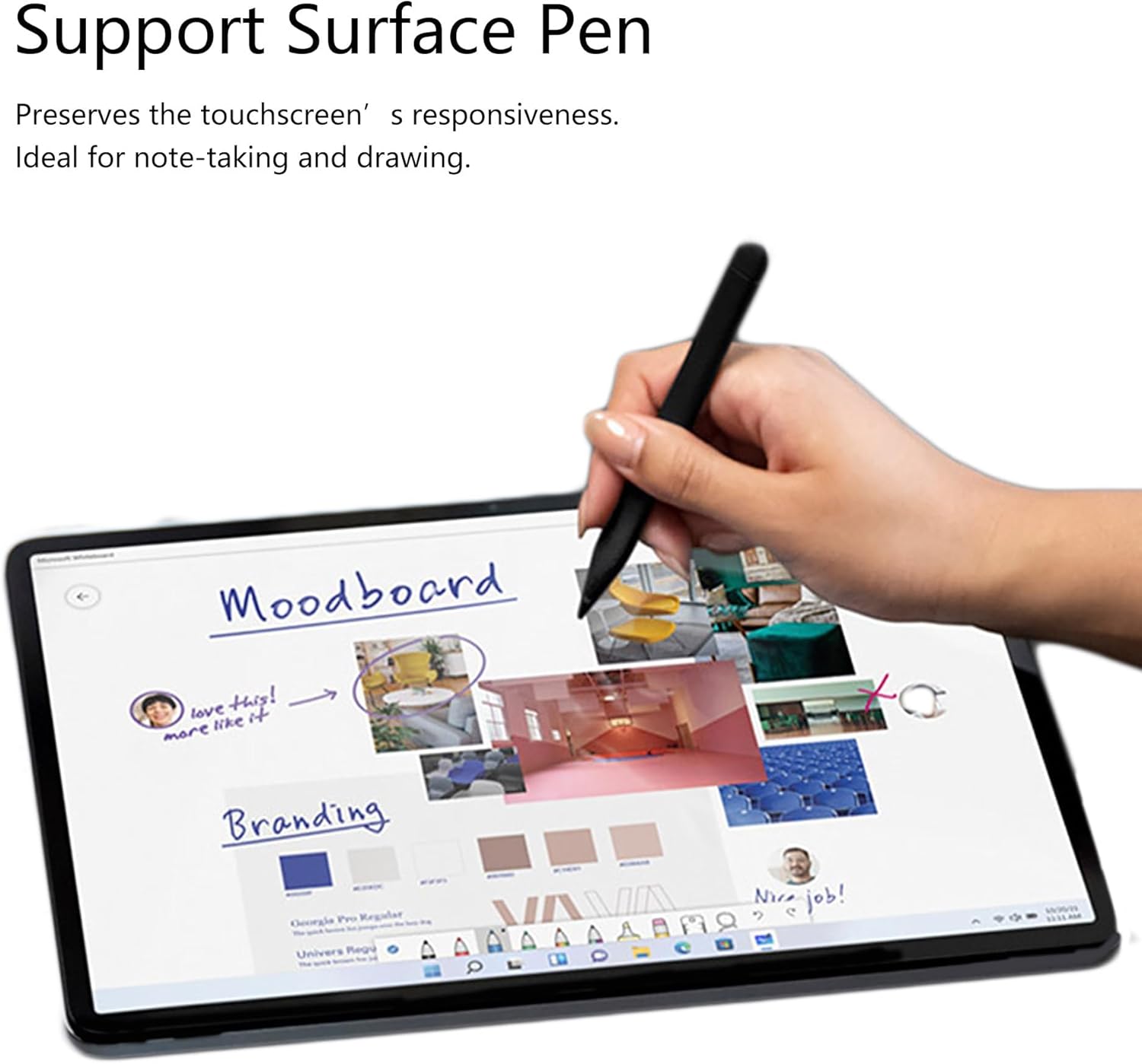 Adeway Screen Protector for Microsoft Surface Laptop 7 15 inch（2024，AIPC）,9H Hardness Tempered Glass Anti-Scratch- Easy Installation- Ultra Clear, Compatible with Surface slim pen