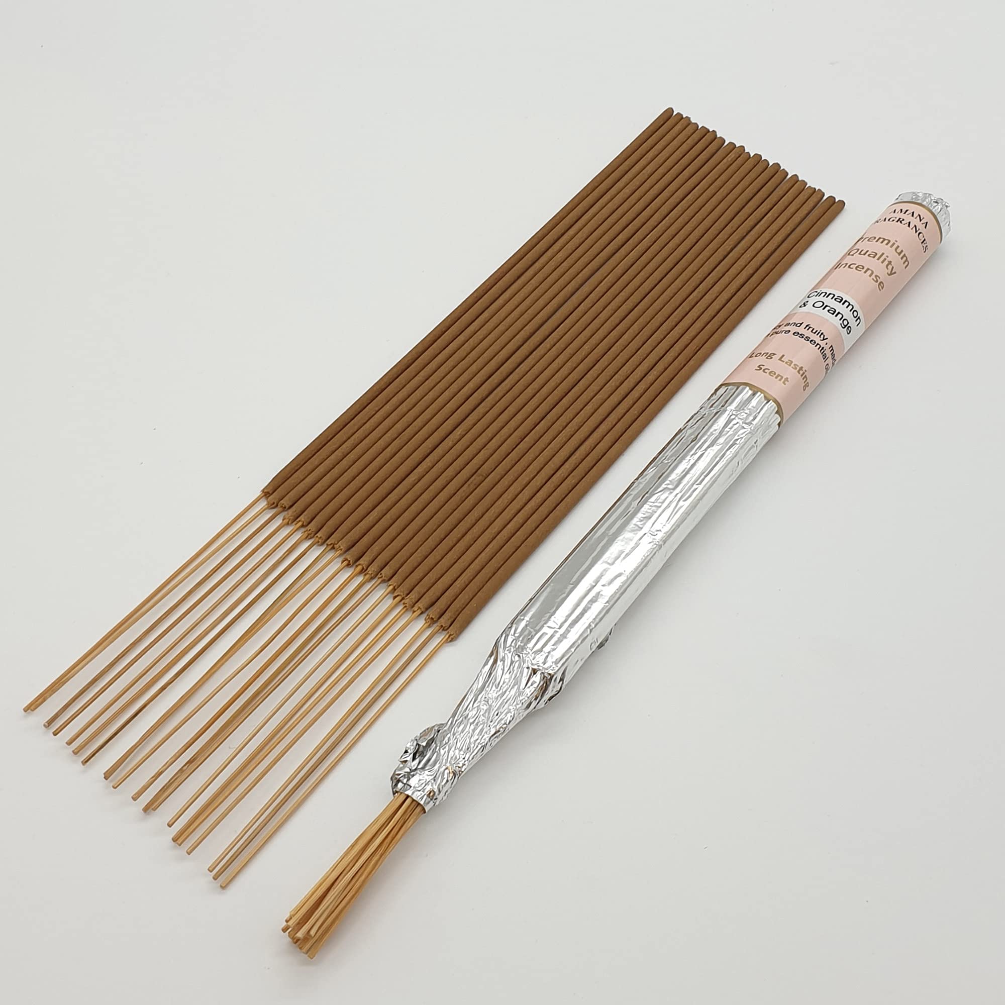 Long Burning Incense Sticks from Amana Fragrances - all scents in one listing (Cinnamon & Orange)