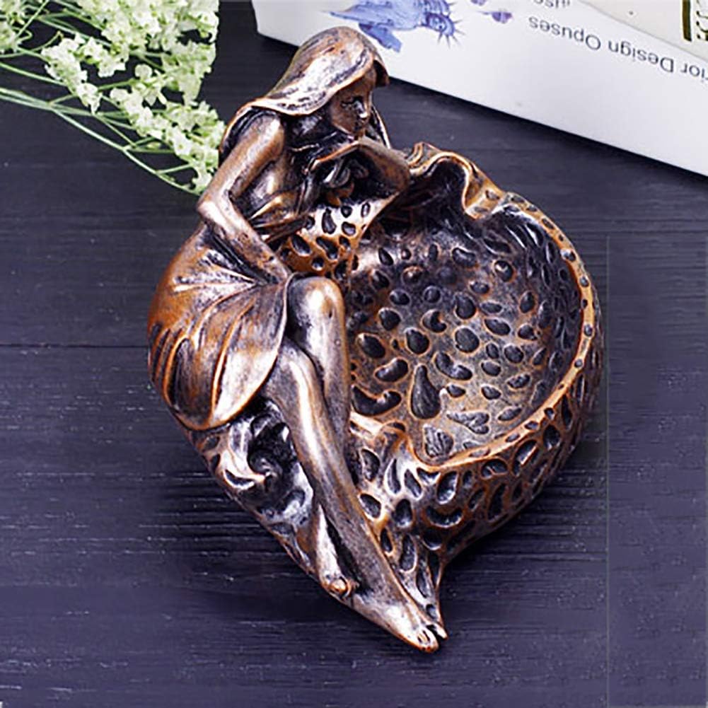 Creative Sexy Women Ashtray,Beauty Cigar Cigarettes Ash Holder for Smokers,Desktop Smoking Ash Tray for Home Decor Coffee Restaurant Bar Bronze 13.5x10x8.5cm(5x4x3inch) Gift