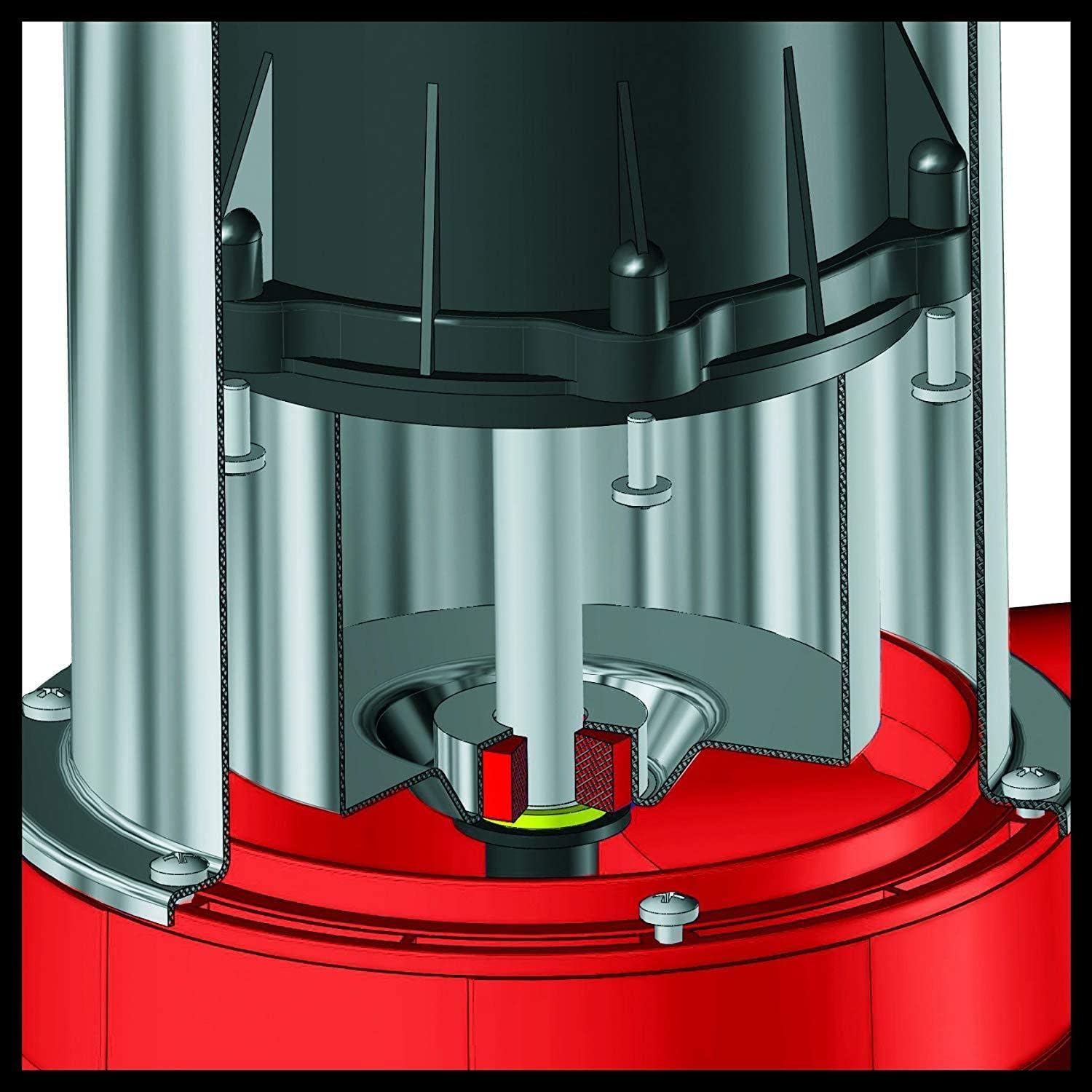 Einhell Klarwasserpume GE-SP 4390 N-A LL ECO (430 Watt, 9000 L/h, max. Förderhöhe 8 m, Anschluss 47,8 mm (G11/2 AG), Rückschlagventil, Kuse, Kunstoff-Edelstahl-Gää . Universalansch luss)
