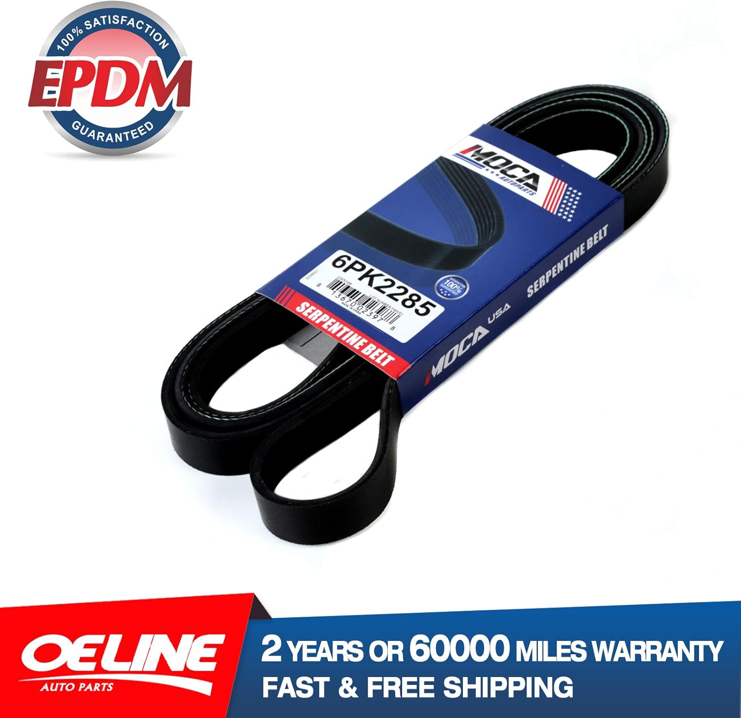 Rib Serpentine Drive Belt 2W7E8620AA for AMC Buick Chevy Jeep Pontiac 6