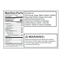 Vista 2 de Fun Express Caramelos de gomitas de cosecha de órganos de Halloween a granel, paquete de 1 libra con formas de cerebro, corazón, pulmón e intestino