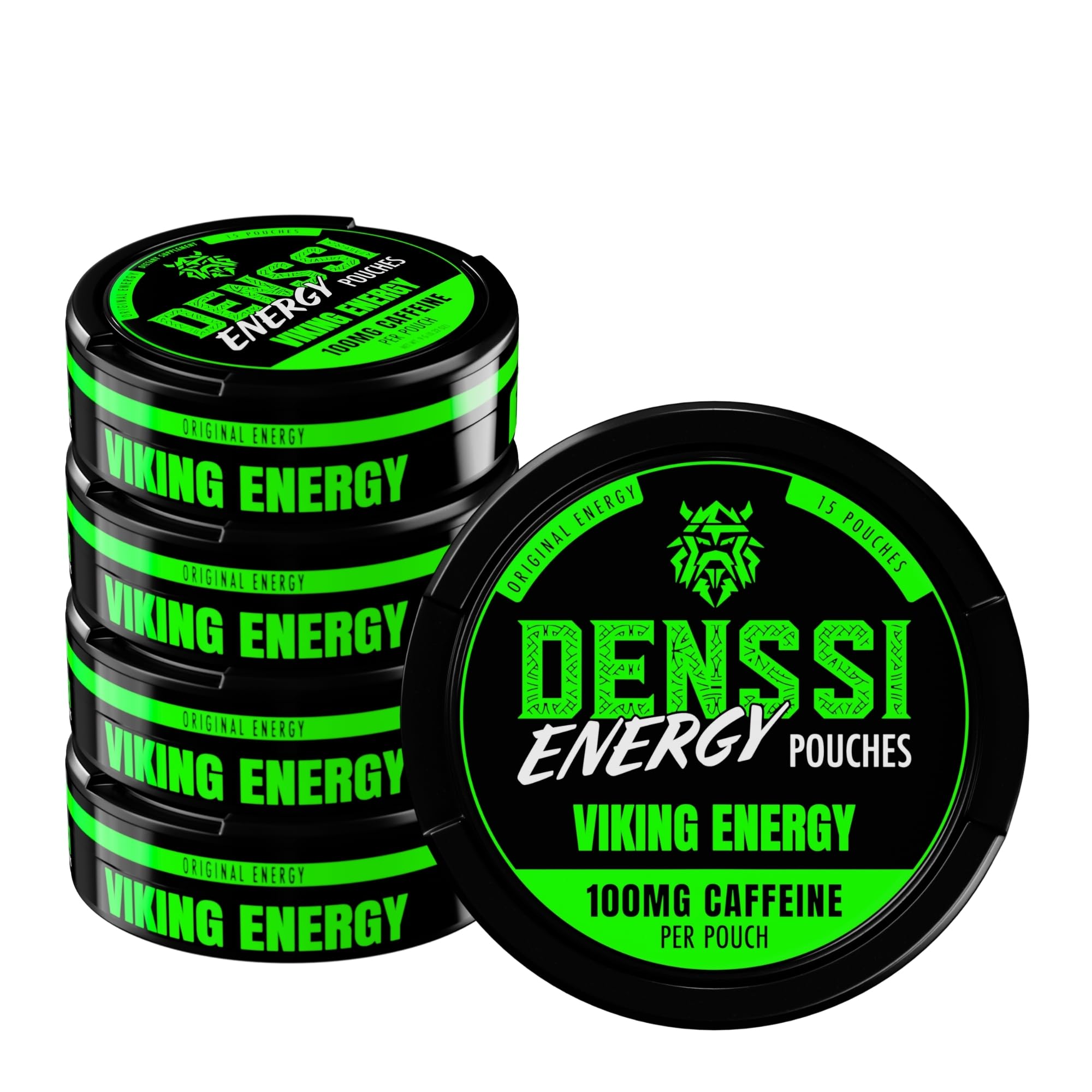 DENSSI Shot de cafeína 100 mg Viking Energy, pacote com 5