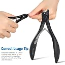 FERYES Precision Toenail Clipper Tool for Thick or Ingrown Toenails,Surgical Grade 4R13 Stainless Steel - Podiatrist Recommended，FL-N204,BLACK gallery image
