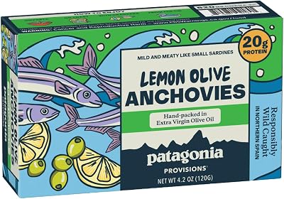 Patagonia Provisions Lemon Olive Spanish White Anchovies (4.2oz unit)