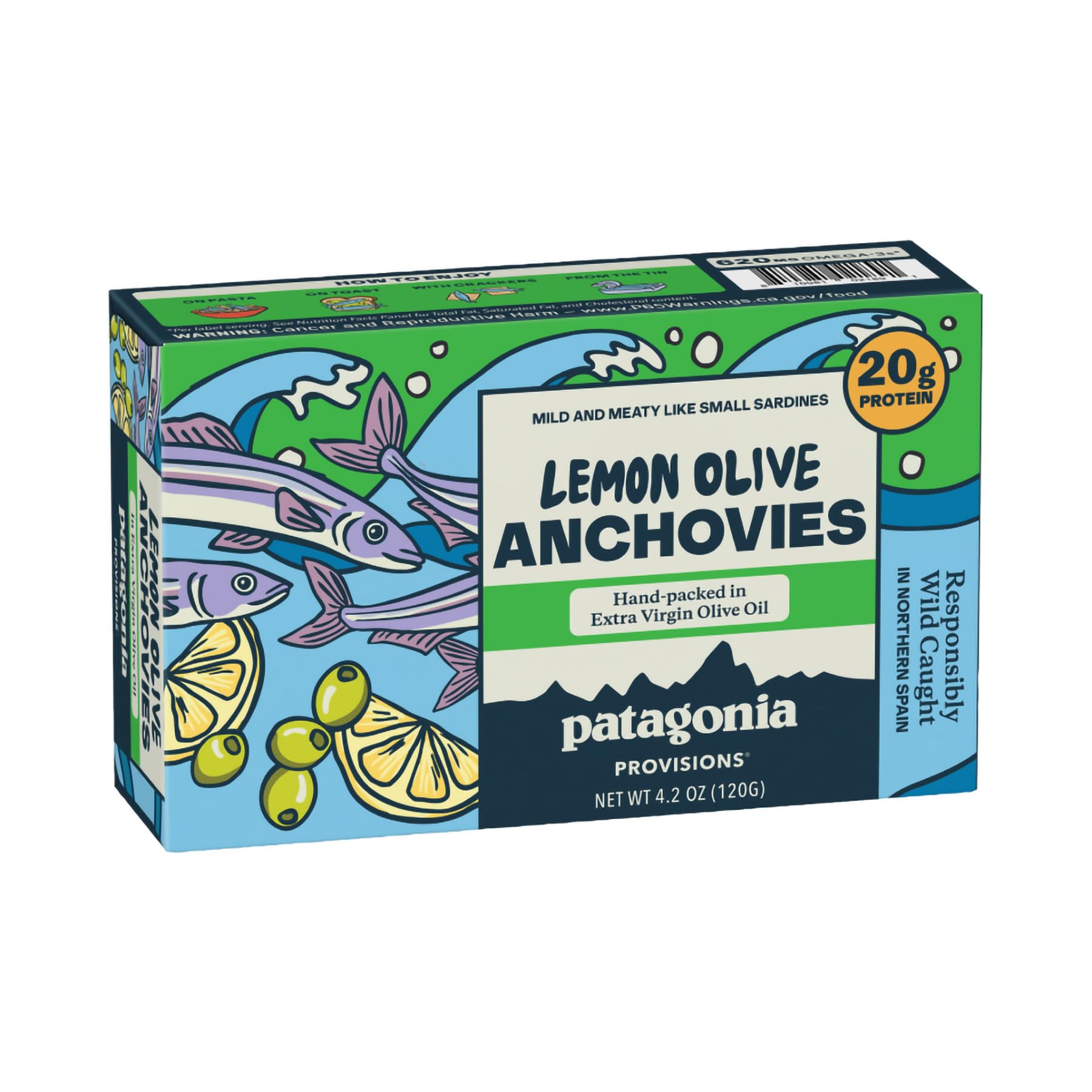 Provisions Lemon Olive White Anchovies | Responsibly Sourced in Spain | 20g Protein & Glu…