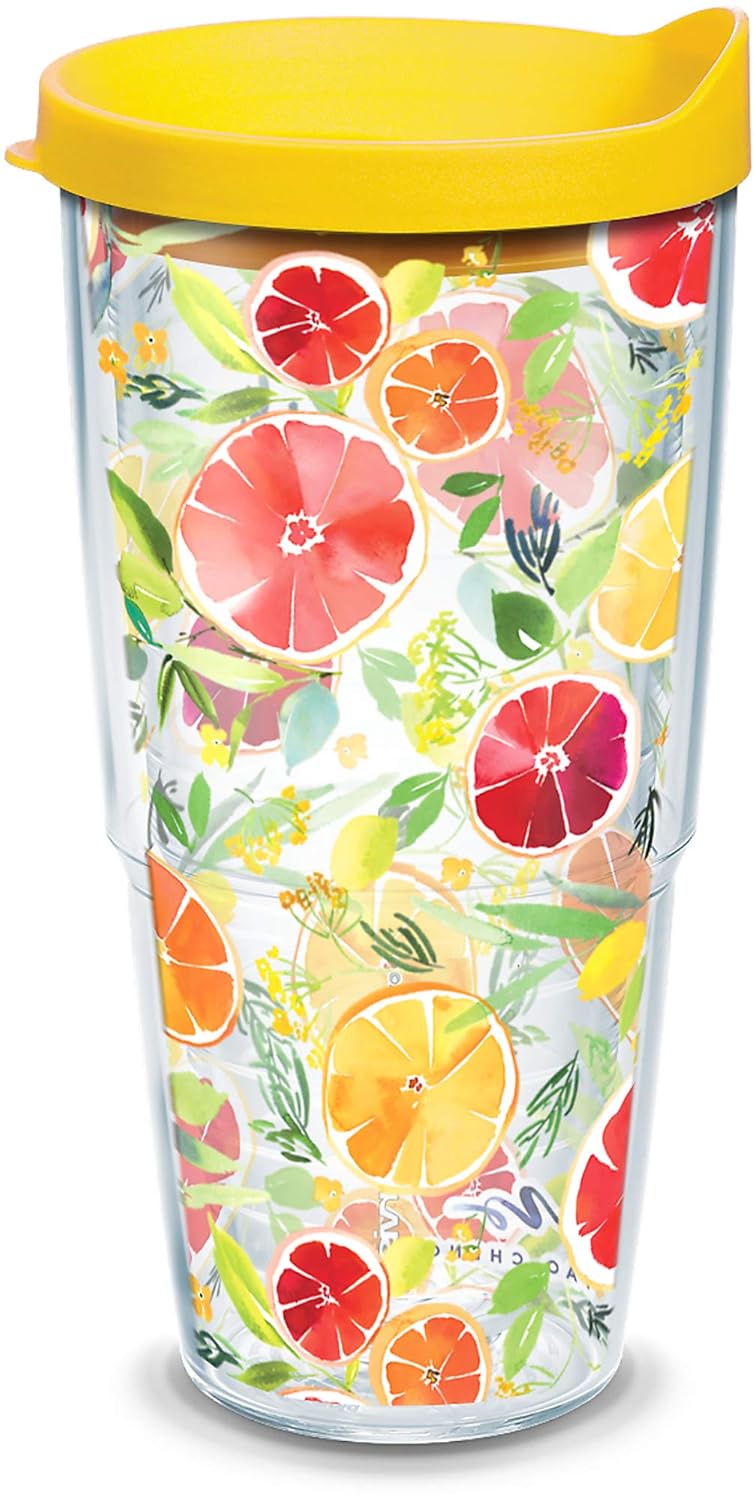 Tervis Yao Cheng - Citrus Made in USA Double Walled Insulated Tumbler Travel Cup Keeps Drinks Cold Hot