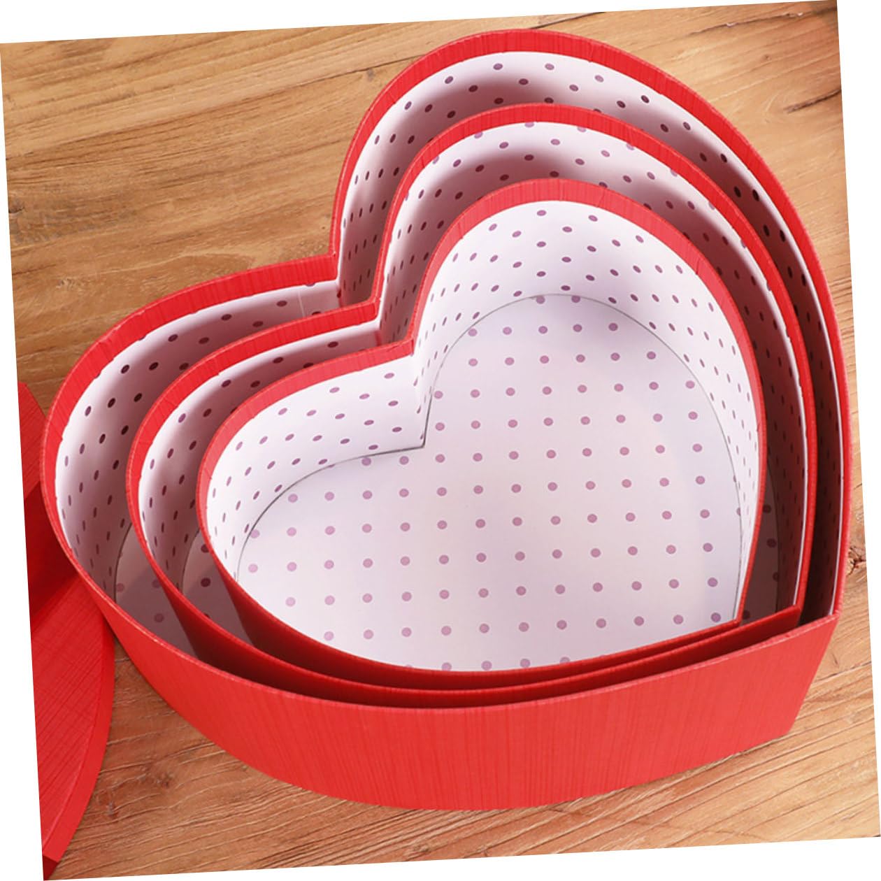 Ciieeo 3 Stück Herzförmige Geschenkboxen aus Stabilem Karton Große Verpackungskartons für Hochzeit Geburtstag und Valentinstag Wiederverwendbare Aufbewahrungsboxen mit Deckel