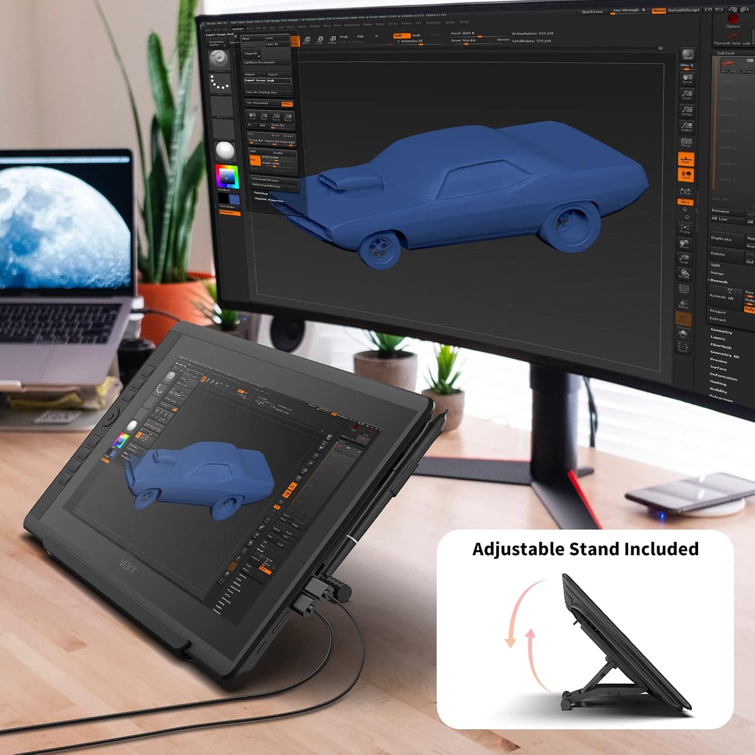 VEIKK VK1560 Pro with adjustable stand