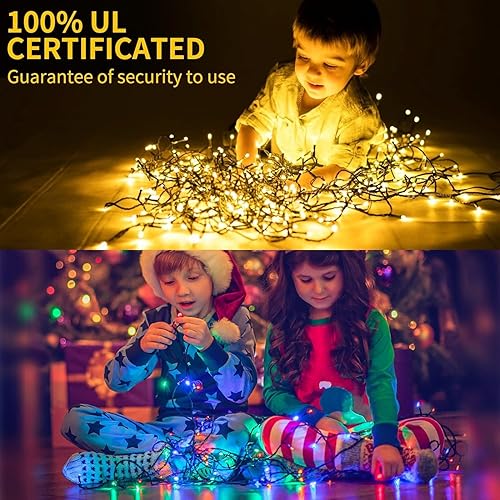 Miniatura 4 de holahome Luces LED de Navidad para exteriores, 500 LED, 180 pies, luces de Navidad que cambian de color con 11 modos de temporizador remoto IP44