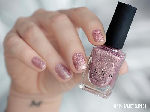 Miniatura 360 de ILNP Madison Ave Esmalte de uñas holográfico metálico rosa antiguo