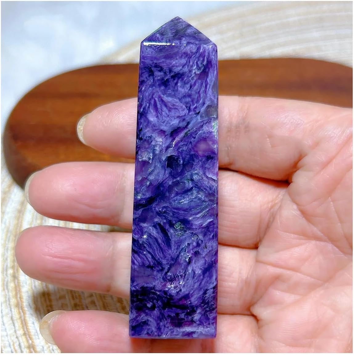Crystal Stone Home Decor Natural Crystals Charoite Point Tower Home Decorations