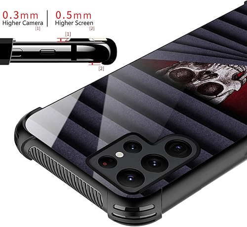 Miniatura 2 de CARLOCA Funda compatible con Samsung Galaxy S22 Ultra, divertido diseño gráfico de identidad de calavera Voyeur, a prueba de golpes, antiarañazos,