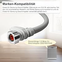 D.I.Accessa Aquastop Mosogatógép Tömlő 1,8m - Víztömlő Aquastop Védelemmel Mosogatógéphez DD81-01211A Szürke 5