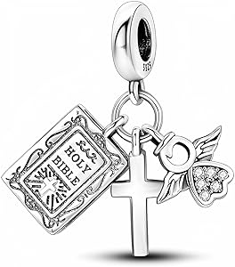 Cross and Bible charm