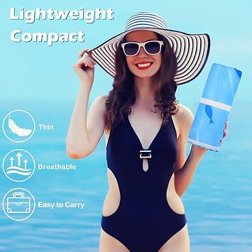 Bingobang 2 Pack Microfiber Beach Towels for Adults Extra Large 180×90 cm