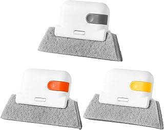 窓枠クリーナーツール,2-in-1 取り外し可能 ハンディ - 家庭用窓枠クリーナースクリーンブラシ | 溝や隙間、ブラインド、商業用、寝室、キッチン、シャワー向け