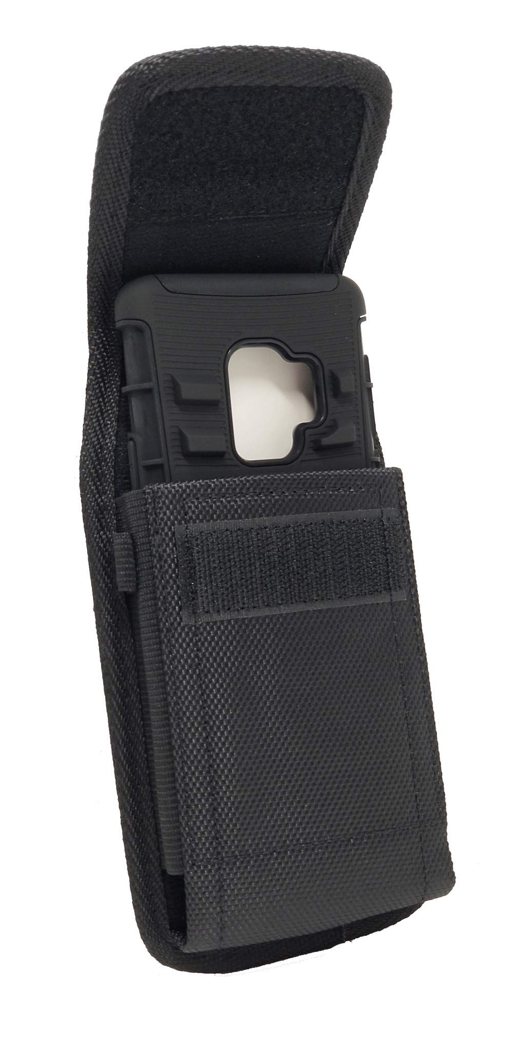 AIScell Rugged Pouch Outdoor Waist Holster Black Nylon Sturdy Metal