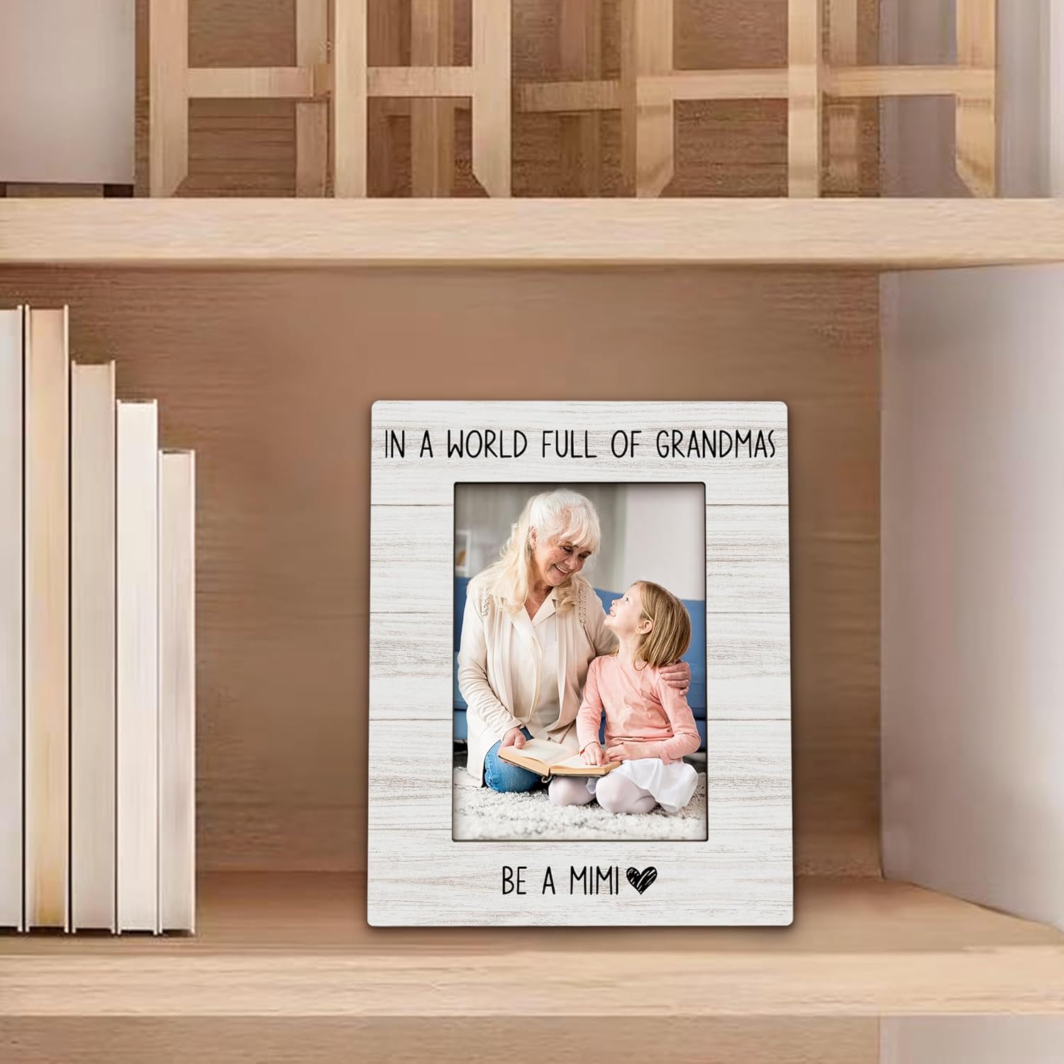 Gifts for Mimi Picture Frame 5x7, Mimis Photo Frame, Mimis Gifts for Christmas Mothers Day Birthday from Grandkids, Grandmas Be A Mimi Wooden Picture Photo Frames for Desk Home Room Decor - Image 4