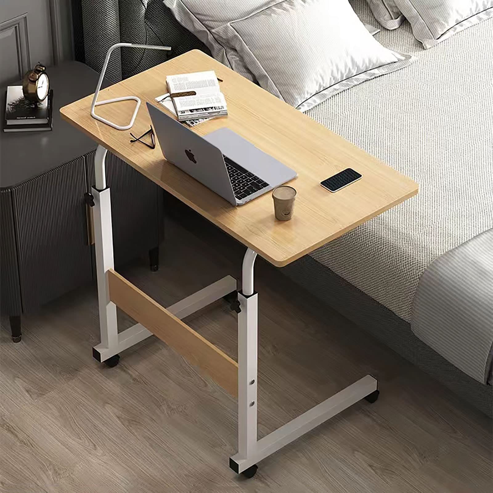 Beistelltisch, Laptoptisch für Sofa oder Bett, höhenverstellbarer mobiler Computerständer, tragbarer Schreibtisch, über dem Betttisch, medizinischer Tabletttisch, für den Arbeitsplatz zu Hause im Bü