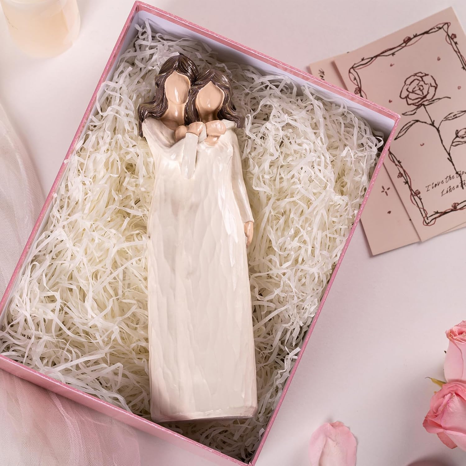 Gifts for Sister from Sister, Christmas, Birthday Gifts for Best Women Friend, Hand-Painted Figurines, Resin, 9.4" H - Image 6