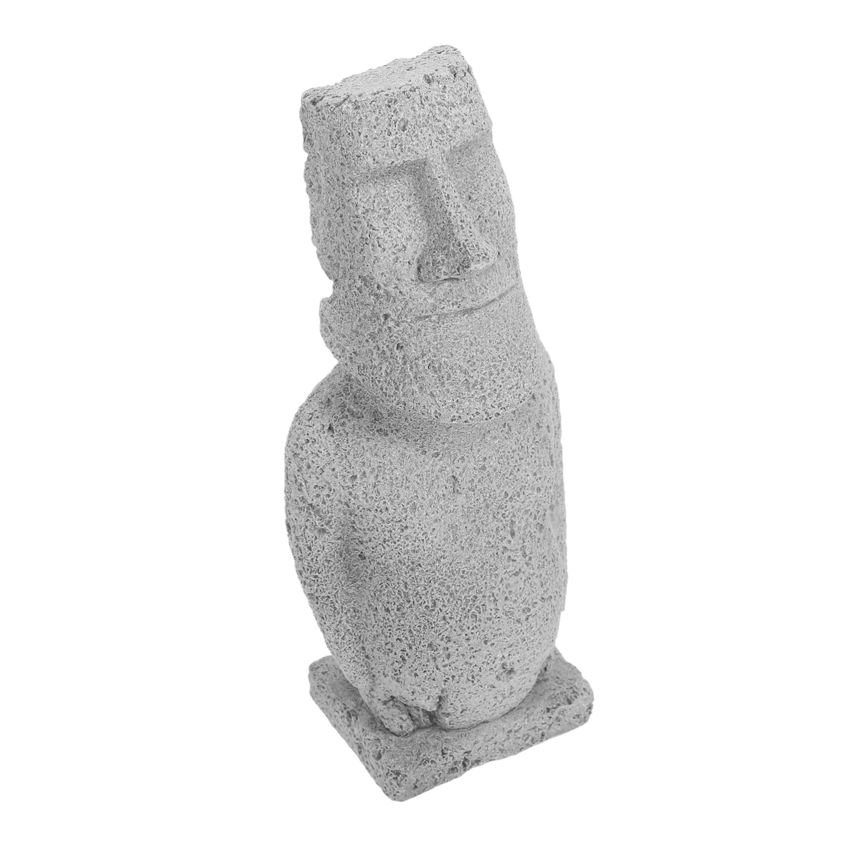 Alipis 3 Pezzi Moai Statua Fish Tank Decor Garden Moai Scultura Desktop Moai Ornamento Acquario Decorazione Giardino Moai Decor Fish Tank Adorn Fish Tank Landscape Moai Figurine Arenaria