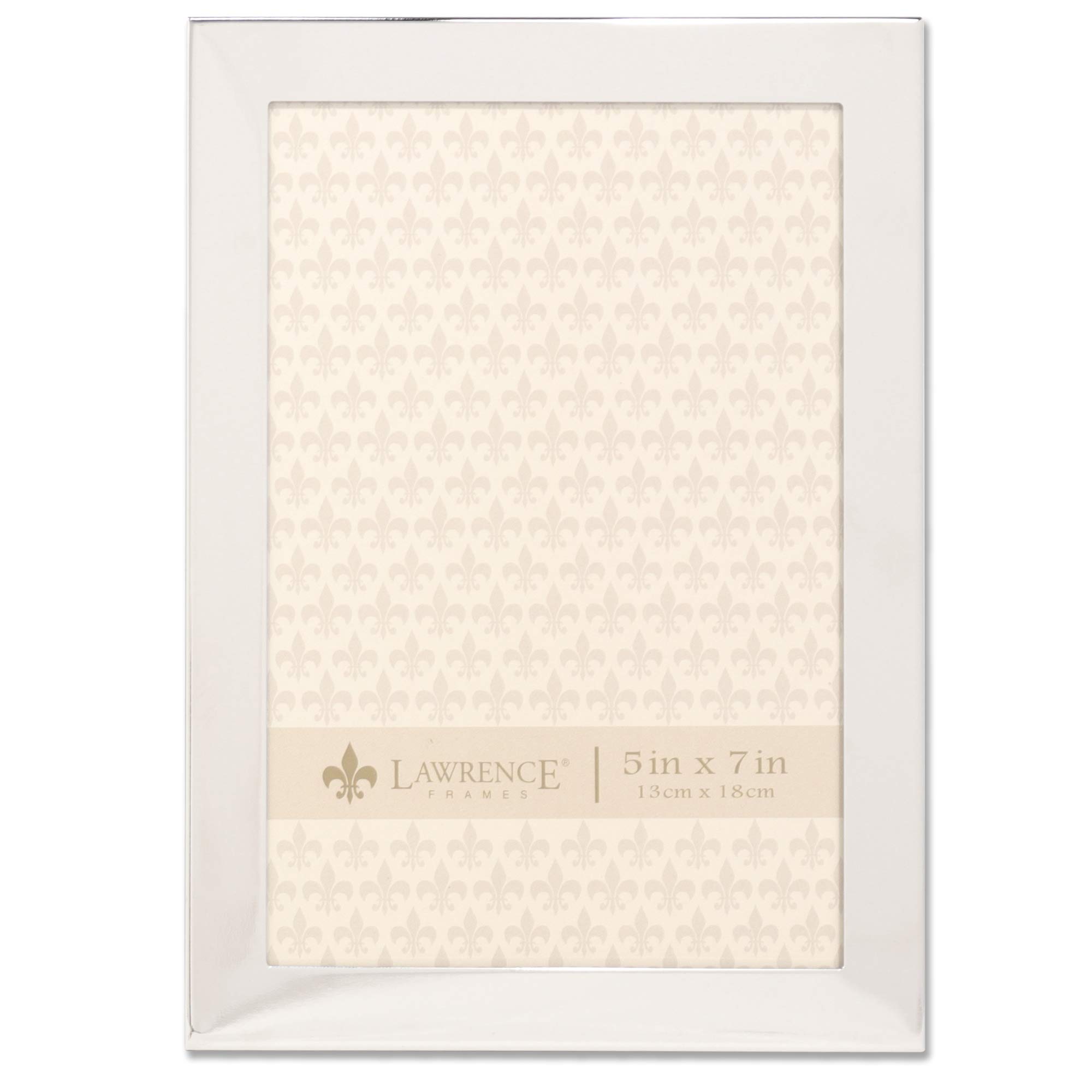 Lawrence Frames 5x7 Flat Silver Metal Picture Frame