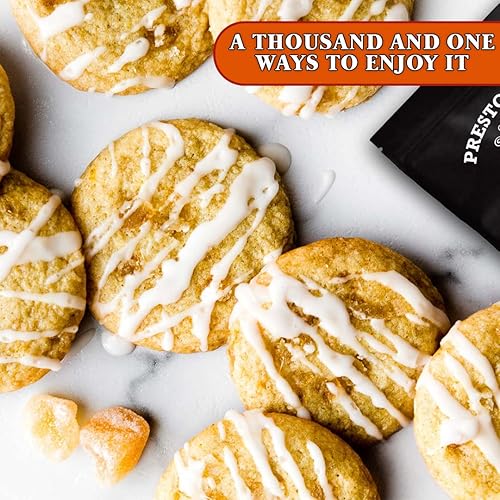 Miniatura 7 de Presto Sales Crystallized Ginger Pieces - Piezas de jengibre confitado seco sin sulfuro de 16 onzas  Piezas de 0.198 a 0.198 pulgadas  Todo natural,