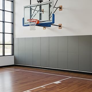 Gym Wall Padding 1 Piece 2" High-Density Thick Foam Wall Protector, 23.6''x60'' Shock-Absorbing Anti-Collision Safety Pad for Basketball Court, Taekwondo, Garage, Basement, Indoor Gym (Grey)