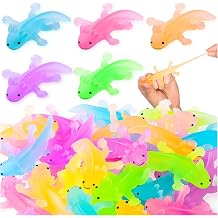 40PCS Axolotl Animals Toys Bulk Cute Squeeze Axolotl Fidget Stress Relief, Salamander Animal Sensory Toys for Child Relax Meeting Favors Birthday Decorations 5 Color