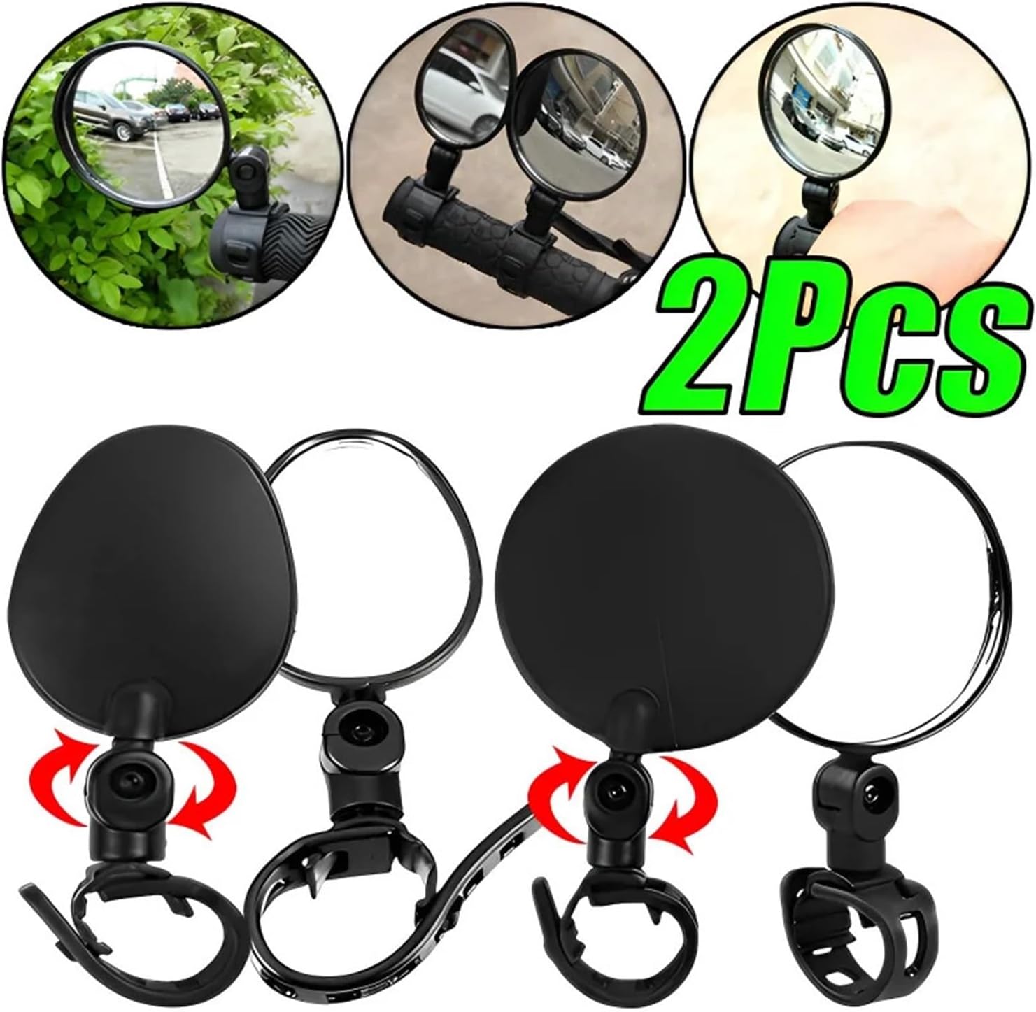 Universal Bicycle Mirror Handlebar Rearview for Motorcycle 360 Rotation Adjustable for Bike Riding Cycling Motorcycle Mirror